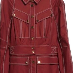 Veronica Beard Keswick Topstitch Cotton Twill Jacket